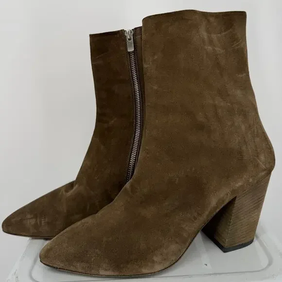 Officine Creative Sevre Taupe Brown Ankle Boots Sz 10 / 40